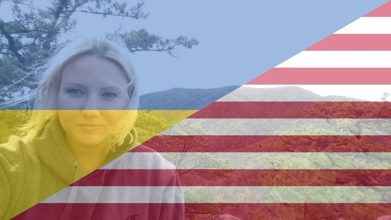 American who is walking across  the country for Ukraine