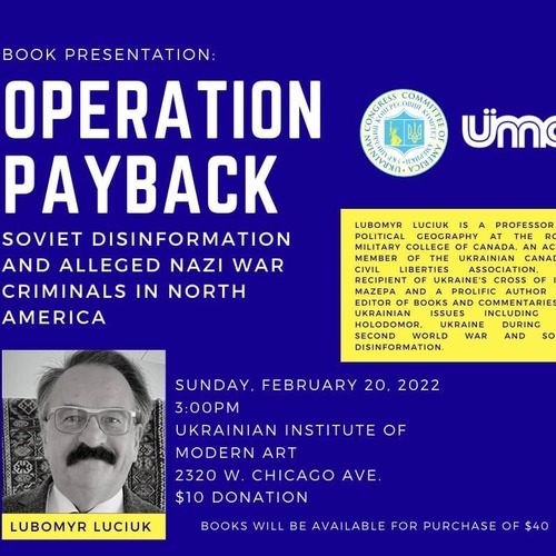 Operation Payback - Lubomyr Luciuk Book Presentation