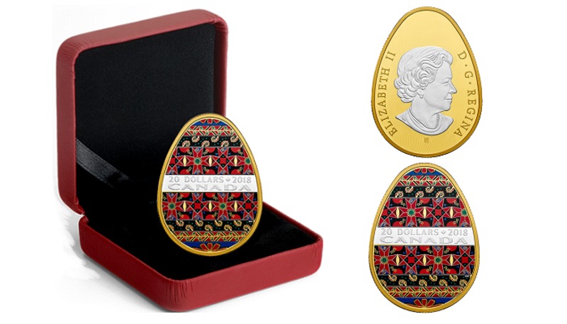 Royal Canadian Mint issues coin in shape of Ukrainian pysanka