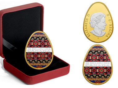 Royal Canadian Mint issues coin in shape of Ukrainian pysanka