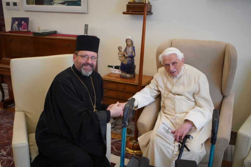 «Я щоденно молюся за Україну», — папа Бенедикт XVI зустрівся з Блаженнішим Святославом