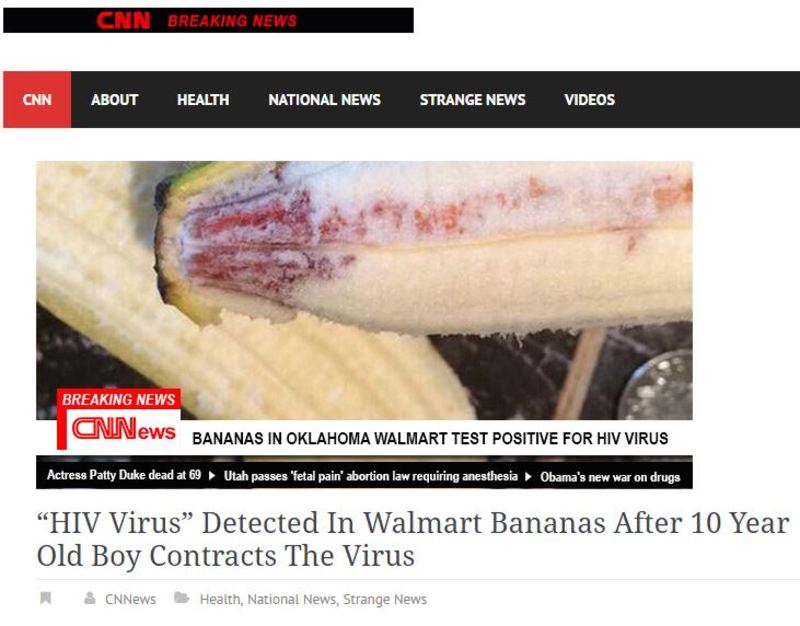 Новина CNN про ВІЛ-позитивні банани виявилась фейком
