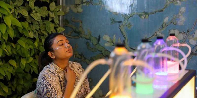 У столиці Індії відкрили кисневий бар