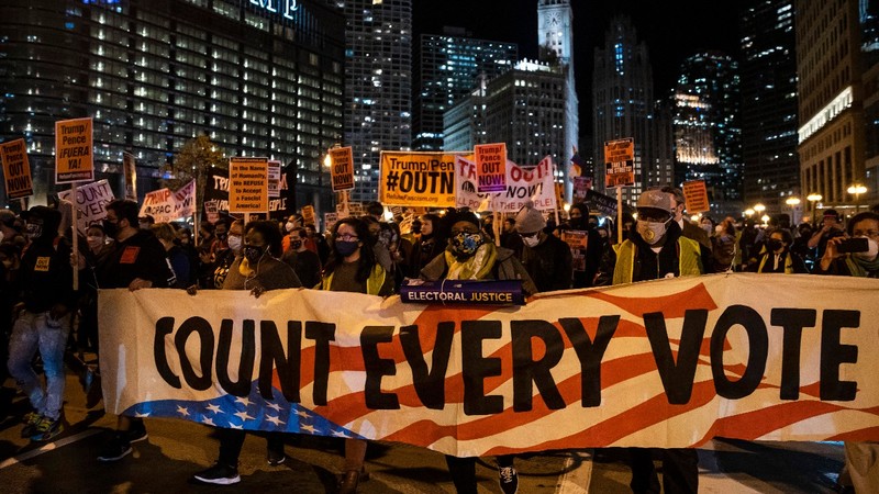 В кількох американських містах відбулися «поствиборчі» акції протесту