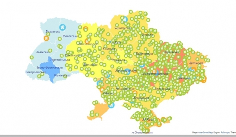 В мережі з'явилася інтерактивна карта міст і сіл, які декомунізують у 2015 році