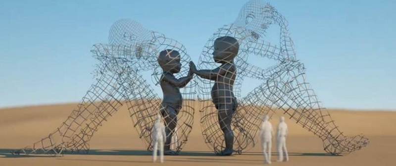 В американській пустелі з'явилася величезна "Любов" від українського художника