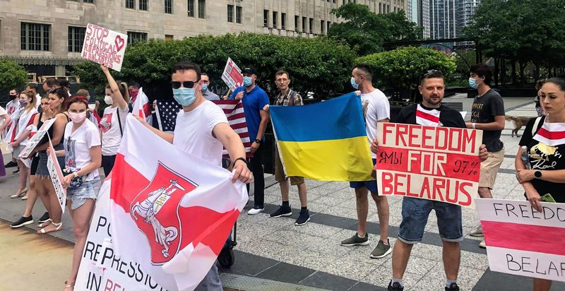 Українці підтримали білоруський протест в Чикаго
