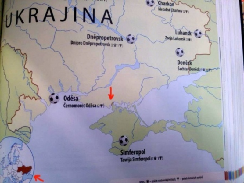 У Чехії видали атлас, де Крим є частиною РФ