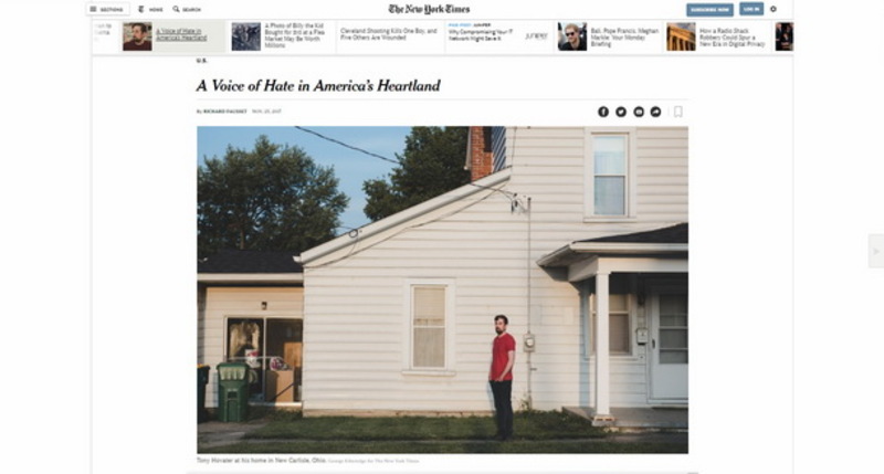 New York Times розкритикували за статтю про прихильника білих націоналістів
