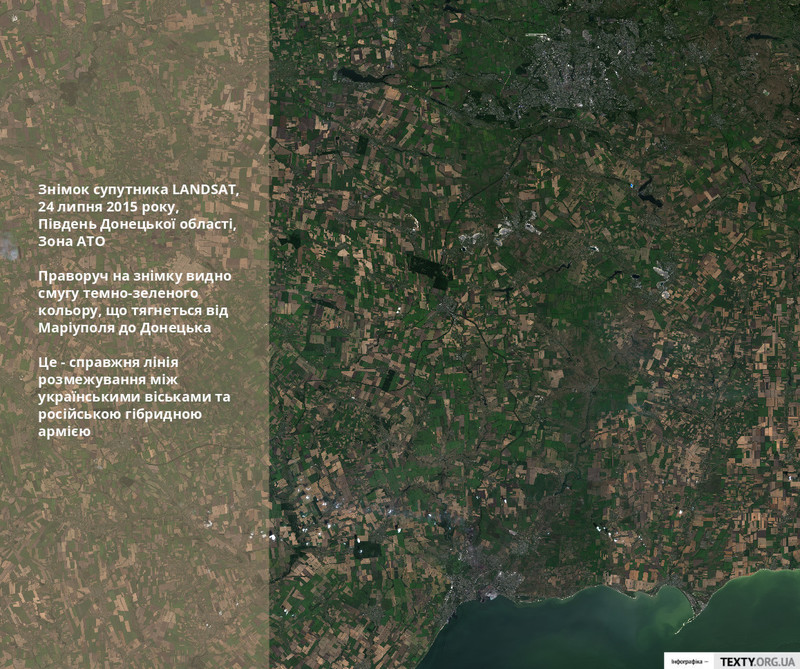 Landsat зробив знімки справжньої лінії розмежування в зоні АТО