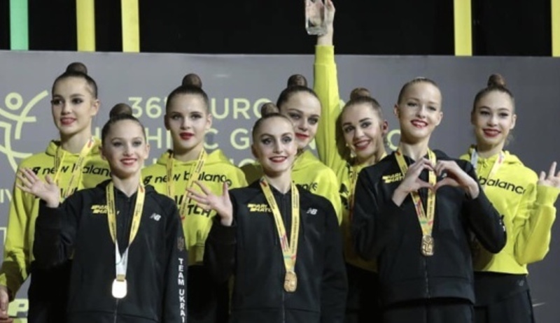 Збірна України завоювала золоті медалі на чемпіонаті Європи з художньої гімнастики
