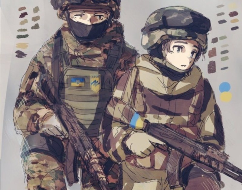 Meet the woman drawing all the cute anime Ukrainian soldiers